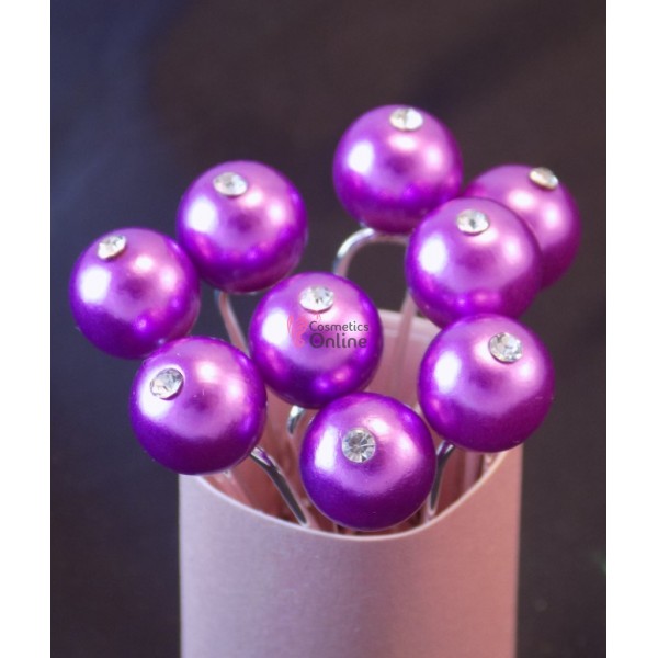 Ac metalic pentru par AC085 Argintiu cu perla mare